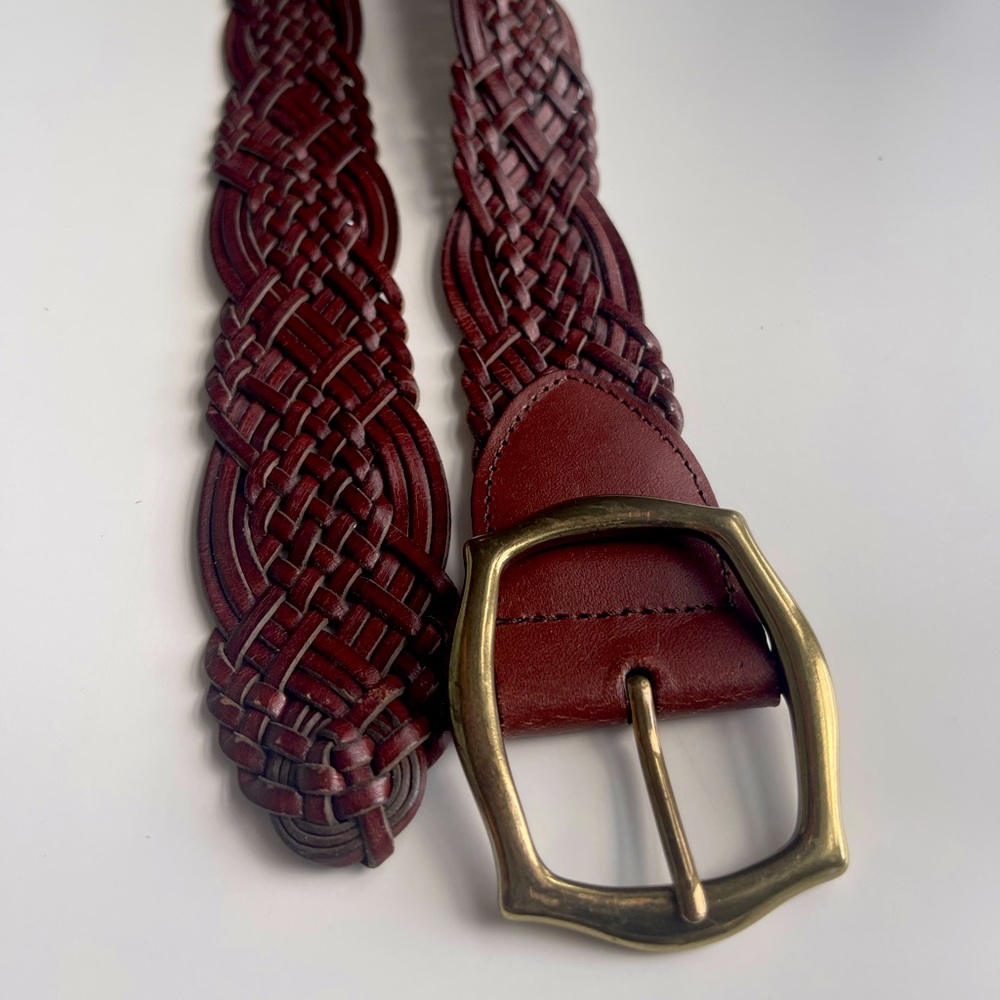 Braided Genuine Leather Belt